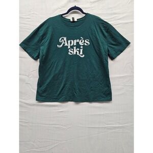 Target Dark Green Apres Ski Graphic Tee T-Shirt Large F00389939-Q3/24